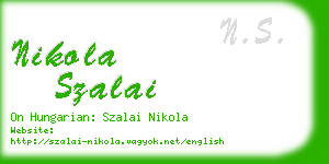 nikola szalai business card